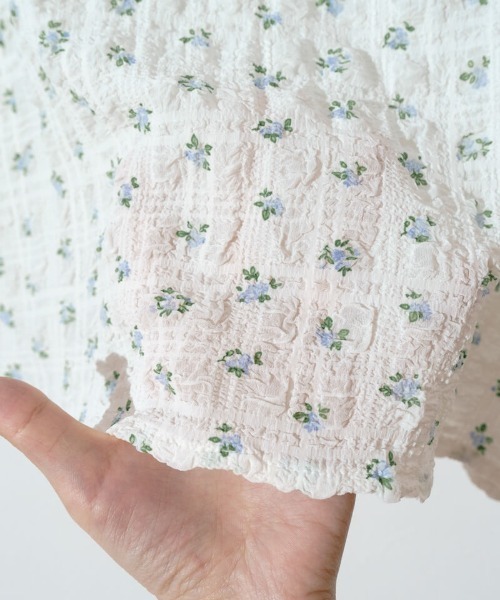 flower（フラワー）の「バブルブルームトップ（Tシャツ/カットソー・レディース・ブルー/ピンク・FREE）」の12枚目の写真