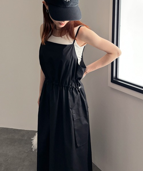 ISOOK(アイスー)の「【ISOOK / アイスー】カーゴデザインキャミソールワンピース / カーゴワンピース カーゴスカート 低身長向け キャミワンピ ドローコード ZOZOTOWN限定(ワンピース・レディース・ブラック/カーキ/ホワイト・FREE)」の20枚目の写真