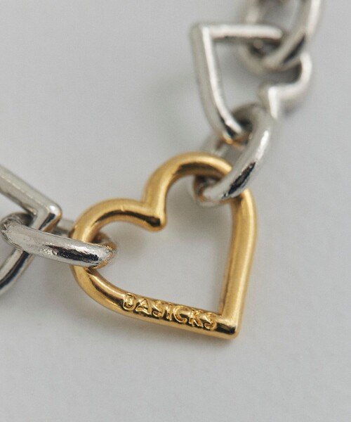 BASICKS(ベイシックス)の「【BASICKS/ベーシックス】Heart Shaped Bracelet(ブレスレット・レディース・シルバー・S)」の5枚目の写真