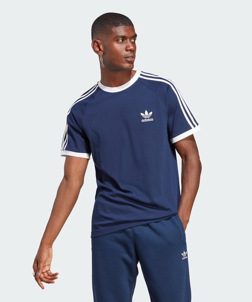 adidas(アディダス)の「adidas/アディダス adidas ORI 3-STRIPES TEE 半袖Tシャツ リンガーT(Tシャツ/カットソー・メンズ・ホワイト×ブラック/ネイビー×ホワイト/ブラック×ホワイト/ブラウン/グリーン/ベージュ/ブルー/スカイブルー・S/XL/L/M/XS)」の19枚目の写真