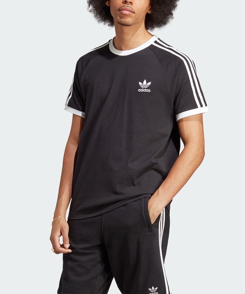 adidas(アディダス)の「adidas/アディダス adidas ORI 3-STRIPES TEE 半袖Tシャツ リンガーT(Tシャツ/カットソー・メンズ・ホワイト×ブラック/ネイビー×ホワイト/ブラック×ホワイト/ブラウン/グリーン/ベージュ/ブルー/スカイブルー・S/XL/L/M/XS)」の14枚目の写真