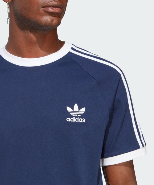 adidas(アディダス)の「adidas/アディダス adidas ORI 3-STRIPES TEE 半袖Tシャツ リンガーT(Tシャツ/カットソー・メンズ・ホワイト×ブラック/ネイビー×ホワイト/ブラック×ホワイト/ブラウン/グリーン/ベージュ/ブルー/スカイブルー・S/XL/L/M/XS)」の17枚目の写真