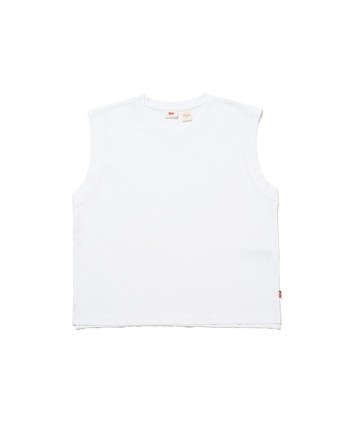 Levi's(リーバイス)の「Levi's/リーバイス BOXY ノースリーブ ホワイト SLUB(タンクトップ・レディース・ホワイト・XS/S/M)」の2枚目の写真