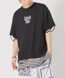 RE730 ビッグシルエットボーダーレイヤードTシャツ