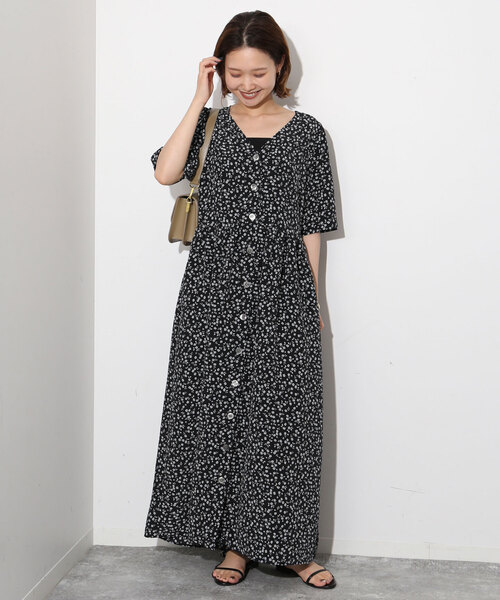 SLOBE IENA（スローブイエナ）の「フラワープリントフロント