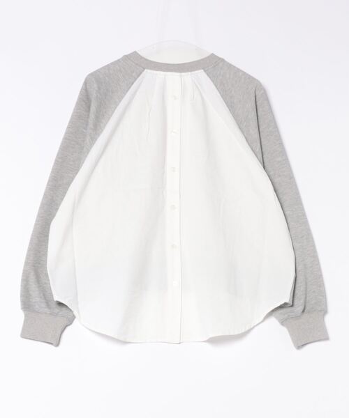 Cepica（セピカ）の「シャツリメイク風カレッジロゴプルオーバー（スウェット・レディース・グレー・FREE）」の2枚目の写真