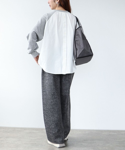 Cepica（セピカ）の「シャツリメイク風カレッジロゴプルオーバー（スウェット・レディース・グレー・FREE）」の9枚目の写真