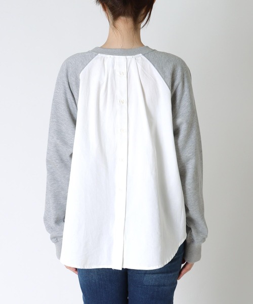 Cepica（セピカ）の「シャツリメイク風カレッジロゴプルオーバー（スウェット・レディース・グレー・FREE）」の12枚目の写真