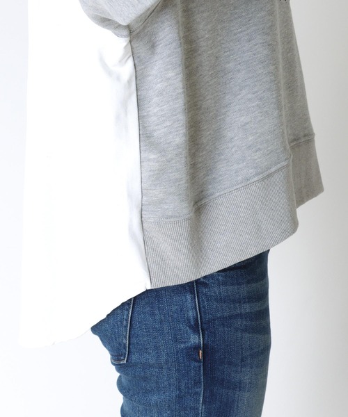 Cepica（セピカ）の「シャツリメイク風カレッジロゴプルオーバー（スウェット・レディース・グレー・FREE）」の16枚目の写真