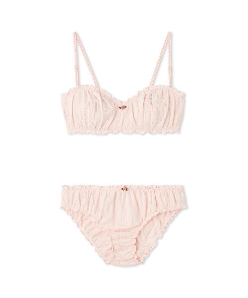 LILY BROWN(リリーブラウン)の「【LILY BROWN Lingerie】コットンフリル/ブラレットセット(ブラ&ショーツ・レディース・ブラック/その他/ライトピンク・MEDIUM/SMALL)」の3枚目の写真