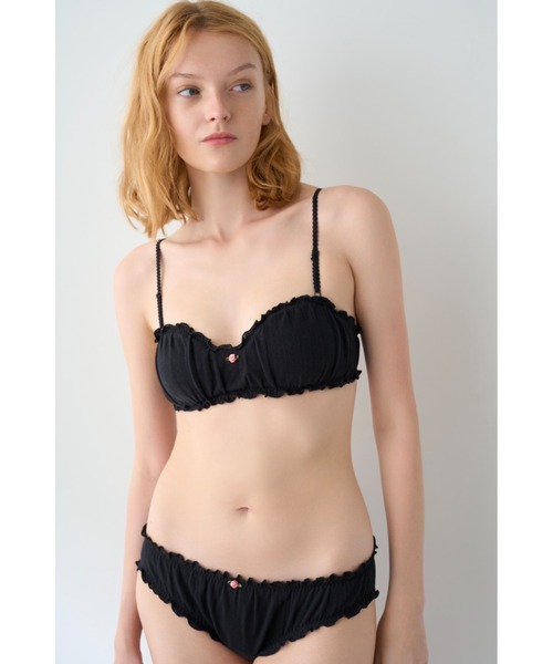 LILY BROWN(リリーブラウン)の「【LILY BROWN Lingerie】コットンフリル/ブラレットセット(ブラ&ショーツ・レディース・ブラック/その他/ライトピンク・MEDIUM/SMALL)」の2枚目の写真