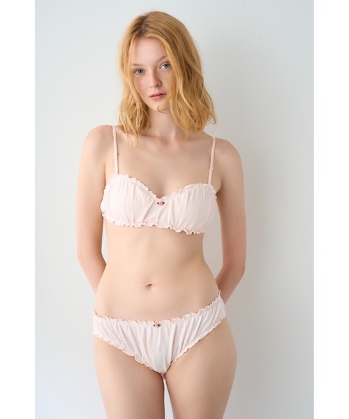 LILY BROWN(リリーブラウン)の「【LILY BROWN Lingerie】コットンフリル/ブラレットセット(ブラ&ショーツ・レディース・ブラック/その他/ライトピンク・MEDIUM/SMALL)」の5枚目の写真