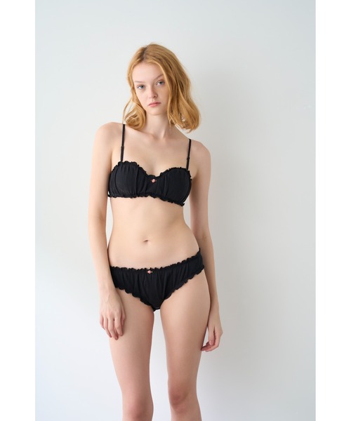 LILY BROWN(リリーブラウン)の「【LILY BROWN Lingerie】コットンフリル/ブラレットセット(ブラ&ショーツ・レディース・ブラック/その他/ライトピンク・MEDIUM/SMALL)」の4枚目の写真