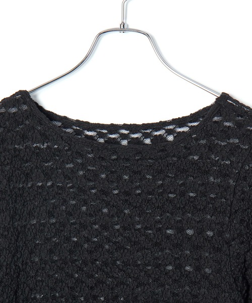 VIS(ビス)の「レースフレアースリーブトップス(Tシャツ/カットソー・レディース・ピンク/オフホワイト/ブラック・FREE)」の17枚目の写真