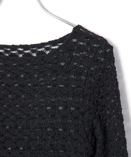 VIS(ビス)の「レースフレアースリーブトップス(Tシャツ/カットソー・レディース・ピンク/オフホワイト/ブラック・FREE)」の16枚目の写真