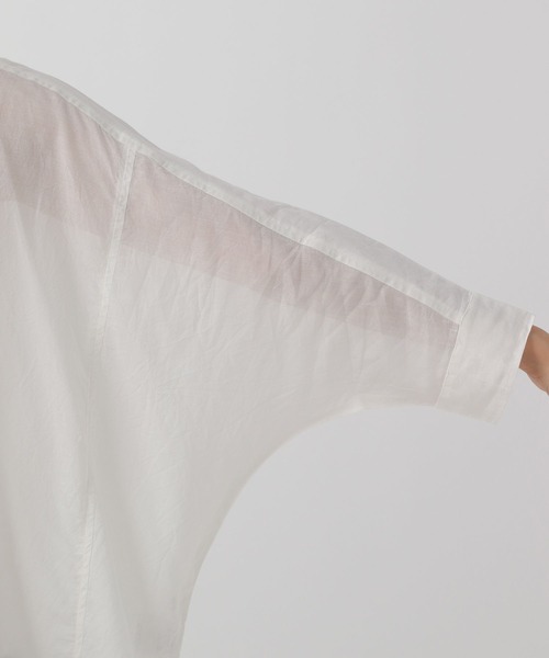 Elura（エルーラ）の「ボイルドルマンシャツ/128743（シャツ/ブラウス・レディース・ブラック/オフホワイト・FREE）」の11枚目の写真