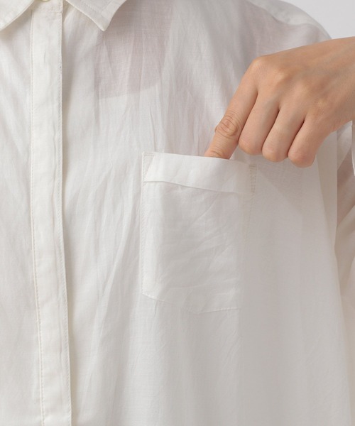 Elura（エルーラ）の「ボイルドルマンシャツ/128743（シャツ/ブラウス・レディース・ブラック/オフホワイト・FREE）」の13枚目の写真