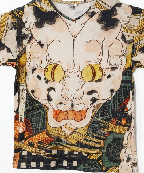 カヤ（カヤ）の「【カヤ】新浮世絵メンズTシャツ（Tシャツ/カットソー・メンズ・ダークベージュ/ダークグレー/レッド・L/M）」の5枚目の写真