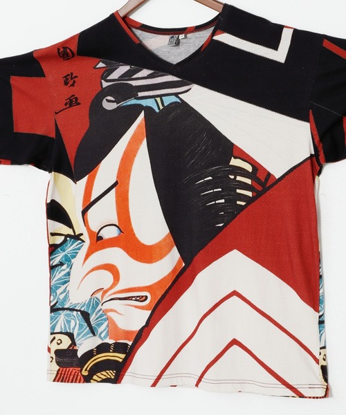 カヤ（カヤ）の「【カヤ】新浮世絵メンズTシャツ（Tシャツ/カットソー・メンズ・ダークベージュ/ダークグレー/レッド・L/M）」の6枚目の写真