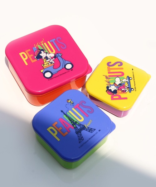 3点 セット PEANUTS/ピーナッツ〉SEALED LUNCH BOX SET 3P/シール容器 ランチ