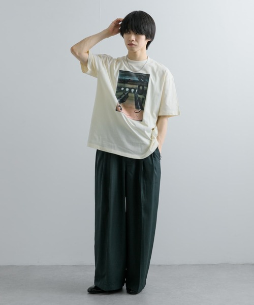 SENSE OF PLACE by URBAN RESEARCH(センスオブプレイスバイアーバンリサーチ)の「フォトグラフィックTシャツ B(Tシャツ/カットソー・メンズ・アイボリー/グリーン/チャコールグレー・MEDIUM/LARGE)」の7枚目の写真