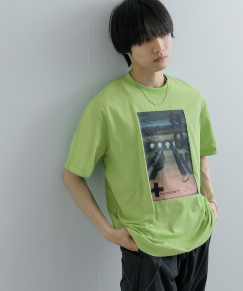 SENSE OF PLACE by URBAN RESEARCH(センスオブプレイスバイアーバンリサーチ)の「フォトグラフィックTシャツ B(Tシャツ/カットソー・メンズ・アイボリー/グリーン/チャコールグレー・MEDIUM/LARGE)」の21枚目の写真