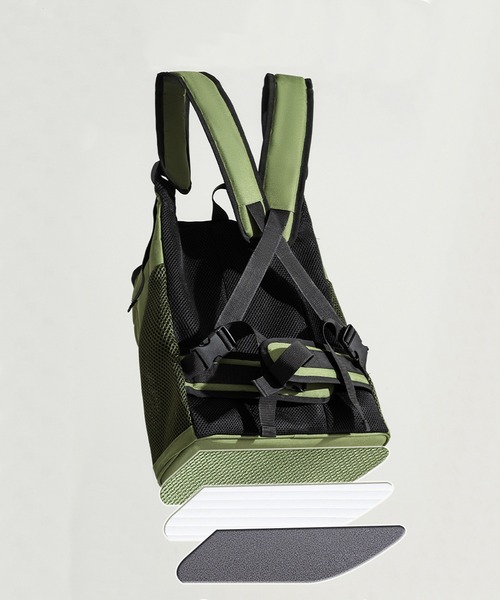 aimoha(アイモハ)の「抱っこ型ペットソフトキャリーバッグ(ペット用キャリーケース・レディース・グレー/グリーン・FREE)」の7枚目の写真
