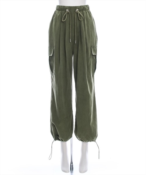 clear（クリア）の「ピーチ起毛ワイドカーゴパンツ[低身長用サイズ有]≪2024AW新作≫（カーゴパンツ・レディース・ブラック/カーキ/サックスブルー/アイボリー/ベージュ・F/XS）」の14枚目の写真