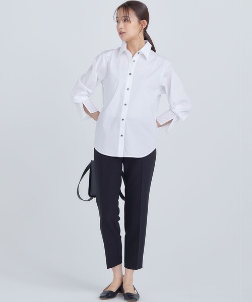 組曲（クミキョク）の「ベーシックダブルクロス テーパードパンツ（その他パンツ・レディース・ブラック系/グレー系/アイボリー系・1/2/3）」の8枚目の写真
