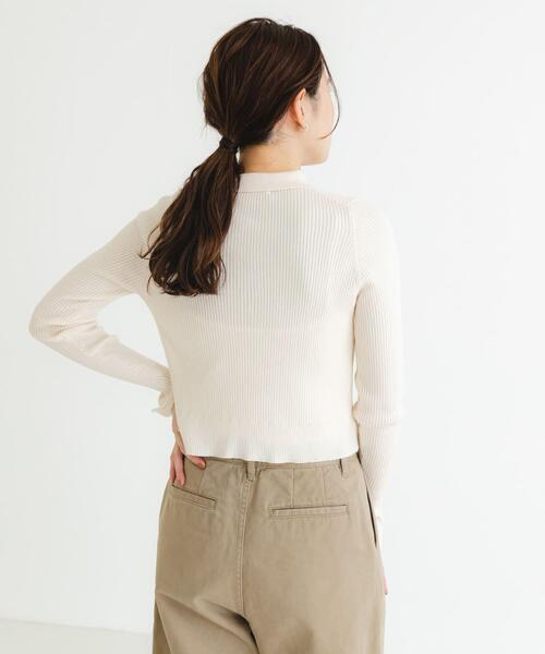 URBAN RESEARCH（アーバンリサーチ）の「シャツカラーリブニットカーディガン（カーディガン/ボレロ・レディース・グリーン系その他/チャコールグレー/オフホワイト・FREE）」の15枚目の写真