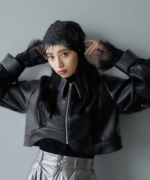 HARE（ハレ）の「レースツキビーニー(HARE)（ニットキャップ/ビーニー・レディース・グレー・FREE）」の9枚目の写真