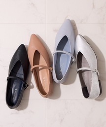 【新品未使用】 23.5ヒミコ フラットパンプス ポインテッドトゥ ヒミコHIMIKO On bleueポインテッドトゥ フラットパンプス