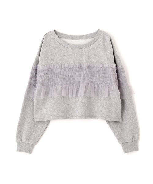 PROPORTION BODY DRESSING（プロポーションボディドレッシング）の「チュールギャザースエット / 1214260905（スウェット・レディース・ブラック/グレー系その他・FREE）」の9枚目の写真