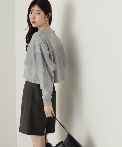 PROPORTION BODY DRESSING（プロポーションボディドレッシング）の「チュールギャザースエット / 1214260905（スウェット・レディース・ブラック/グレー系その他・FREE）」の14枚目の写真