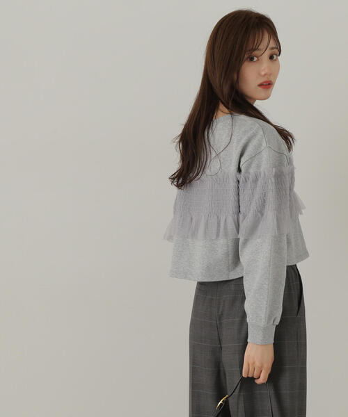 PROPORTION BODY DRESSING（プロポーションボディドレッシング）の「チュールギャザースエット / 1214260905（スウェット・レディース・ブラック/グレー系その他・FREE）」の19枚目の写真