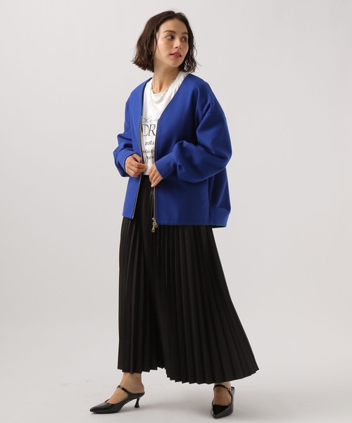 BAYFLOW（ベイフロー）の「ウールライクジップブルゾン（ブルゾン・レディース・ブラック/杢グレー/モカ/ブルー・SMALL/MEDIUM）」の13枚目の写真