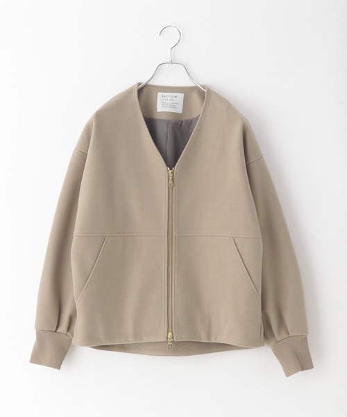 BAYFLOW（ベイフロー）の「ウールライクジップブルゾン（ブルゾン・レディース・ブラック/杢グレー/モカ/ブルー・SMALL/MEDIUM）」の17枚目の写真