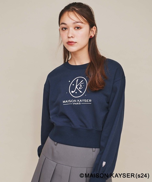 31 Sons de mode(トランテアン ソン ドゥ モード)の「【MAISON KAYSER】刺繍ロゴスウェット(Tシャツ/カットソー・レディース・ネイビー/ホワイト/ライトグレー・フリー)」の3枚目の写真