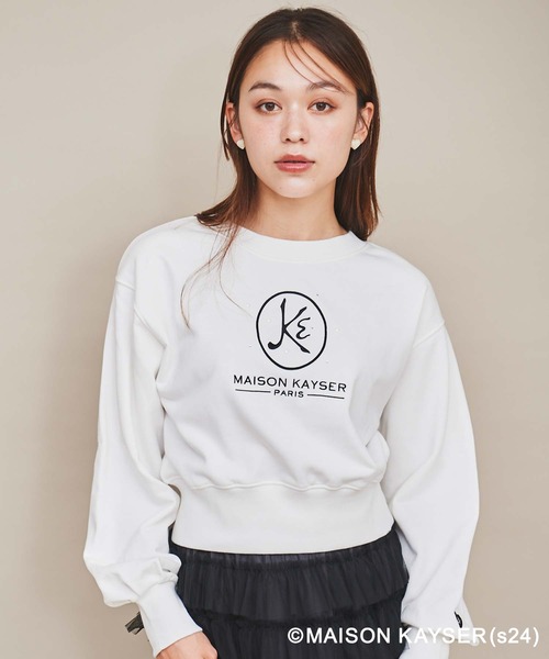 31 Sons de mode(トランテアン ソン ドゥ モード)の「【MAISON KAYSER】刺繍ロゴスウェット(Tシャツ/カットソー・レディース・ネイビー/ホワイト/ライトグレー・フリー)」の2枚目の写真
