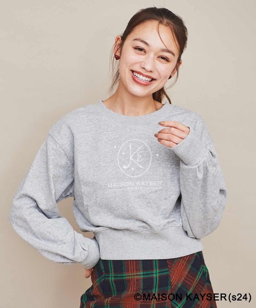 31 Sons de mode(トランテアン ソン ドゥ モード)の「【MAISON KAYSER】刺繍ロゴスウェット(Tシャツ/カットソー・レディース・ネイビー/ホワイト/ライトグレー・フリー)」の14枚目の写真