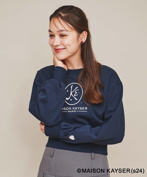 31 Sons de mode(トランテアン ソン ドゥ モード)の「【MAISON KAYSER】刺繍ロゴスウェット(Tシャツ/カットソー・レディース・ネイビー/ホワイト/ライトグレー・フリー)」の21枚目の写真