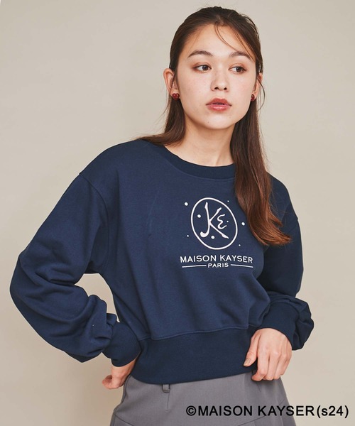 31 Sons de mode(トランテアン ソン ドゥ モード)の「【MAISON KAYSER】刺繍ロゴスウェット(Tシャツ/カットソー・レディース・ネイビー/ホワイト/ライトグレー・フリー)」の19枚目の写真