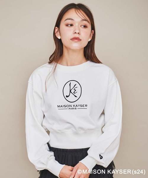 31 Sons de mode(トランテアン ソン ドゥ モード)の「【MAISON KAYSER】刺繍ロゴスウェット(Tシャツ/カットソー・レディース・ネイビー/ホワイト/ライトグレー・フリー)」の4枚目の写真
