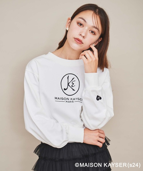 31 Sons de mode(トランテアン ソン ドゥ モード)の「【MAISON KAYSER】刺繍ロゴスウェット(Tシャツ/カットソー・レディース・ネイビー/ホワイト/ライトグレー・フリー)」の6枚目の写真