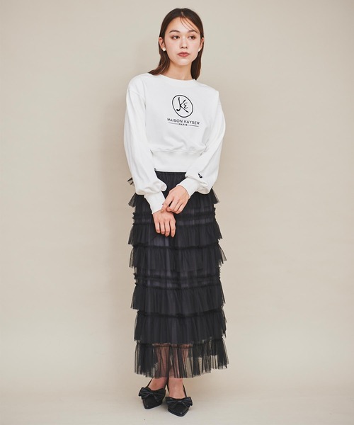 31 Sons de mode(トランテアン ソン ドゥ モード)の「【MAISON KAYSER】刺繍ロゴスウェット(Tシャツ/カットソー・レディース・ネイビー/ホワイト/ライトグレー・フリー)」の8枚目の写真
