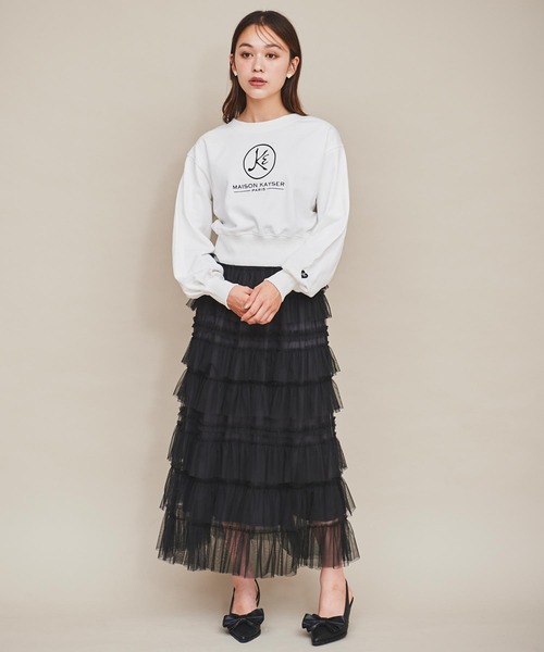 31 Sons de mode(トランテアン ソン ドゥ モード)の「【MAISON KAYSER】刺繍ロゴスウェット(Tシャツ/カットソー・レディース・ネイビー/ホワイト/ライトグレー・フリー)」の10枚目の写真
