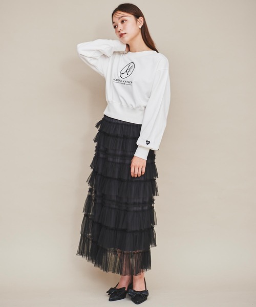 31 Sons de mode(トランテアン ソン ドゥ モード)の「【MAISON KAYSER】刺繍ロゴスウェット(Tシャツ/カットソー・レディース・ネイビー/ホワイト/ライトグレー・フリー)」の11枚目の写真