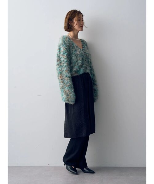 Editt by YECCA VECCA（エディットバイイェッカヴェッカ）の「レイヤードシアースカートパンツ（その他パンツ・レディース・ブラック・FREE）」の4枚目の写真