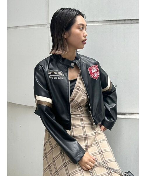 EVRIS（エヴリス）の「color scheme graphic ライダース（ライダースジャケット・レディース・ブラック/レッド・FREE）」の21枚目の写真