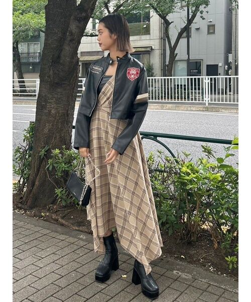 EVRIS（エヴリス）の「color scheme graphic ライダース（ライダースジャケット・レディース・ブラック/レッド・FREE）」の18枚目の写真